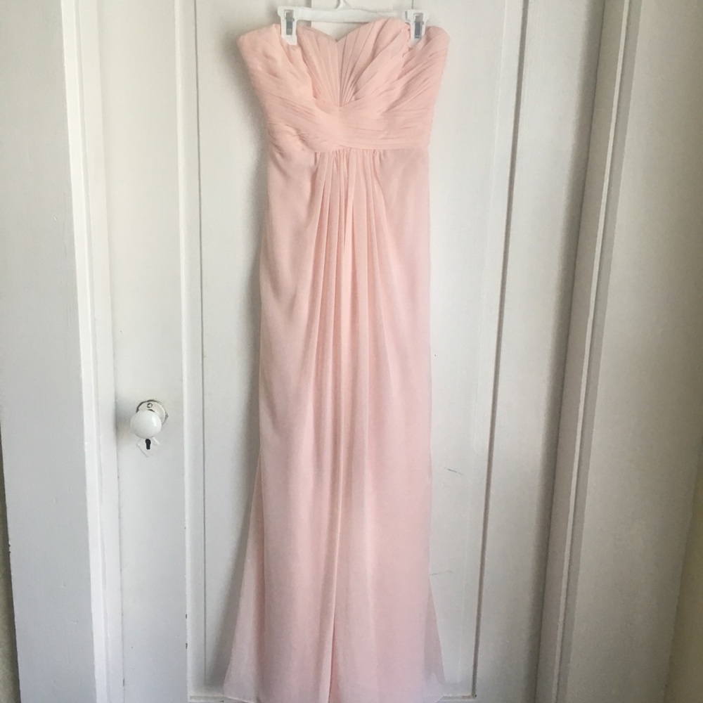 Blush strapless gown